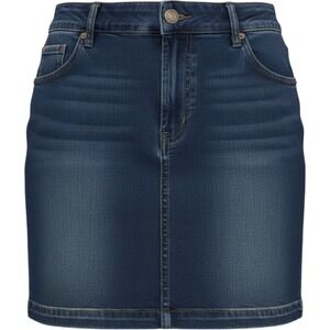 LOFT Outlet Dark Wash Denim Sailor Mini Skirt Blue Size 14 Decorative Buttons